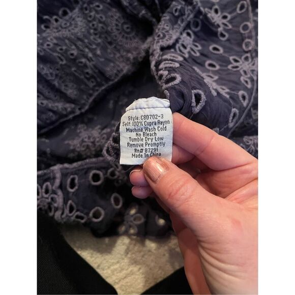 Johnny Was Eyelet Mini Dress - Picture 4 of 7